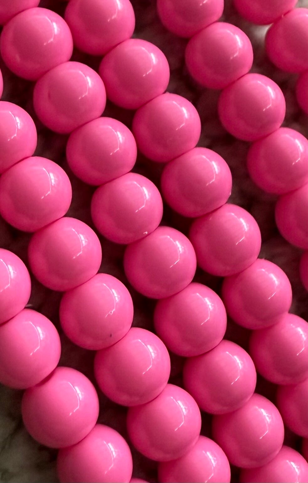 Glaskralen 4mm donker roze