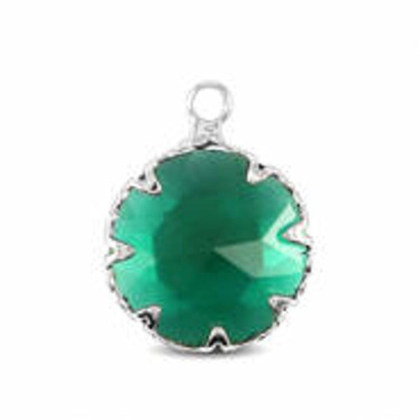 Hanger crystal glas green/silver