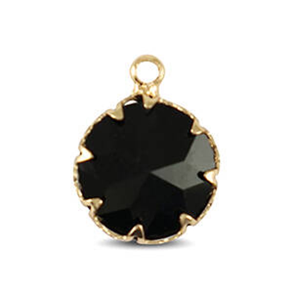 Hanger crystal glas black/gold