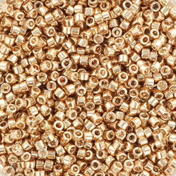 Miyuki delica’s 11/0 galvanized champagne DB-433