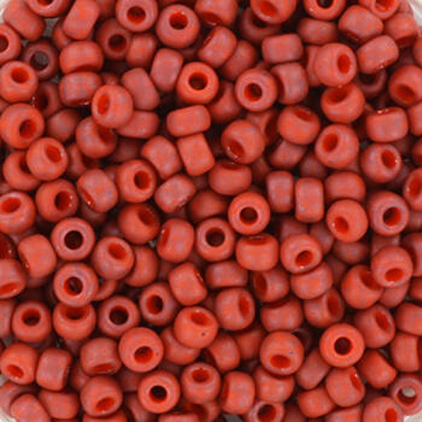 Miyuki seed beads 8/0 opaque matte terra cotta 8-2315