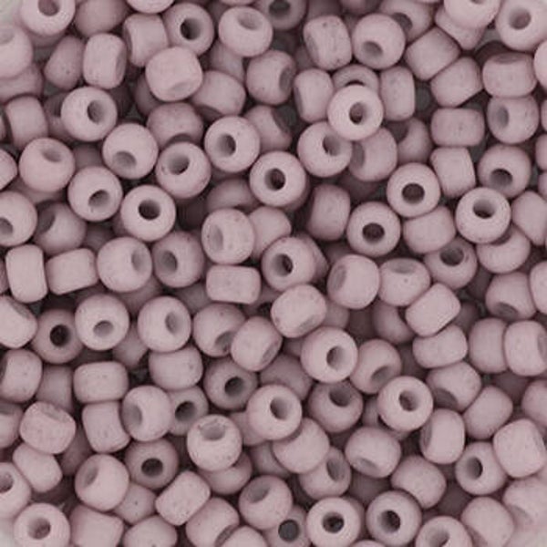 Miyuki seed beads 8/0 opaque matte light mauve 8-2025-1