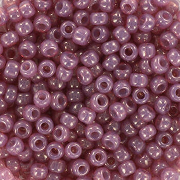 Miyuki seed beads 8/0 ceylon translucent thistle 8-2373