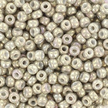 Miyuki seed beads 8/0 opaque luster smoke gray 8-1865