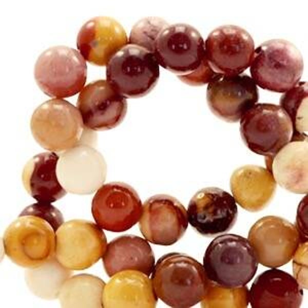 Natuursteen kralen Jaspis en chalcedoon mixed color 4mm