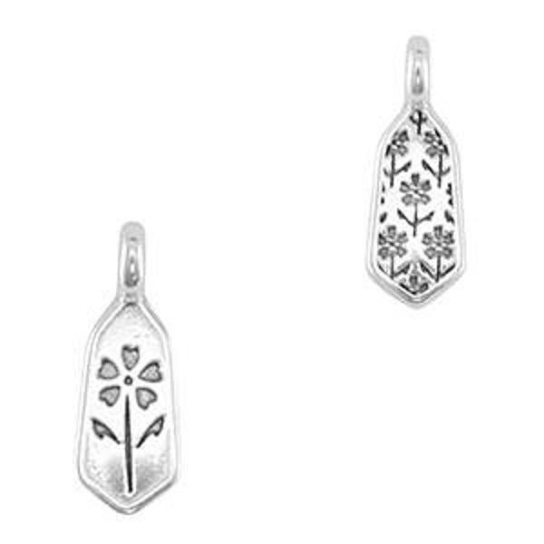 DQ bedel flower antiek zilver