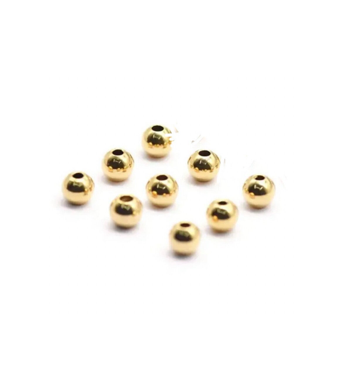 Stainless  steel kralen gold filled 2mm 10 stuks