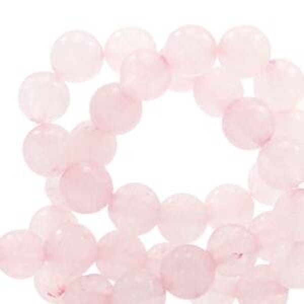 Natuursteen kralen 6mm kwarts princess pink opal