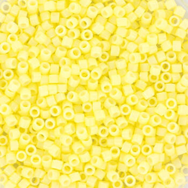 Miyuki delica’s 11/0 duracoat opaque dyed light lemon ice DB-2101