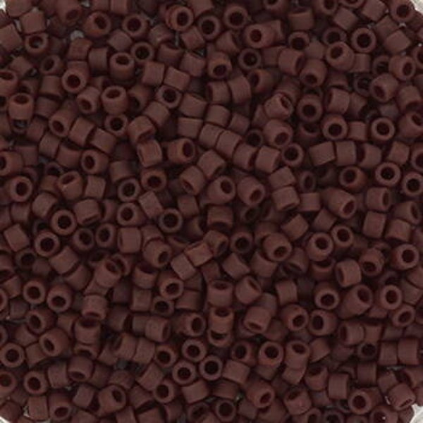 Miyuki delica’s 11/0 opaque matte currant DB-1584