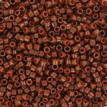 Miyuki delica’s 11/0 duracoat opaque dyed cognac DB-2142