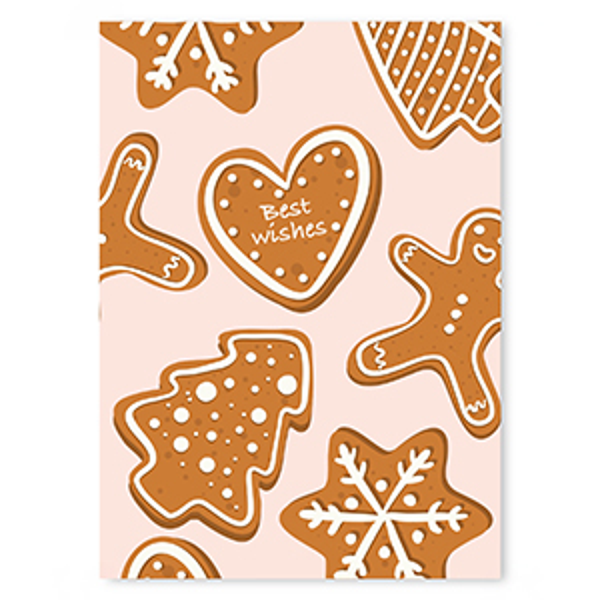 Kaartje kerst “Best wishes”