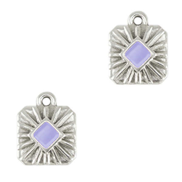 DQ bedel square zilver - Lavender purple