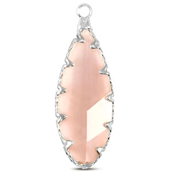 Hanger van crystal glas - pink silver
