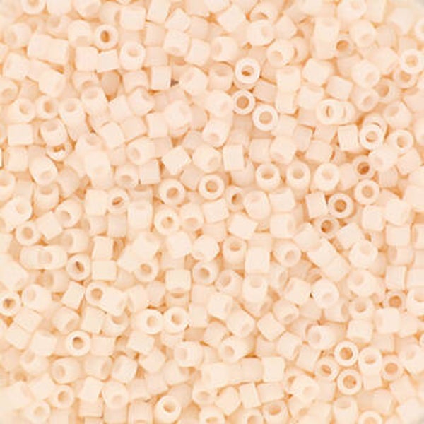 Miyuki delica’s 11/0 opaque matte bisque white DB-1510