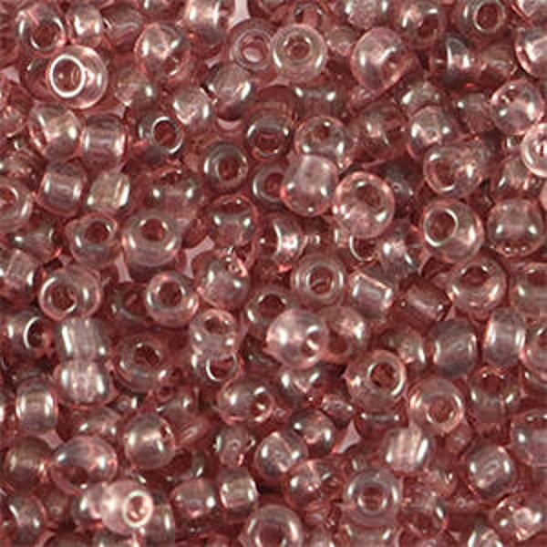 rocailles 3mm transparent raisin purple