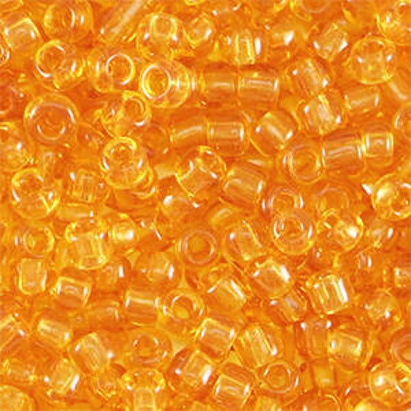 Rocailles 3mm transparent sandstone orange