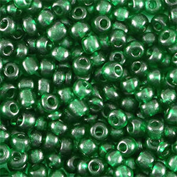 Rocailles 3mm transparent agata green