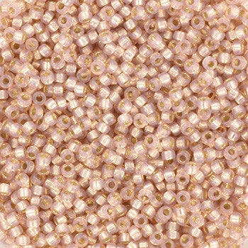 Miyuki 15-579 Silverlined alabaster dyed blush