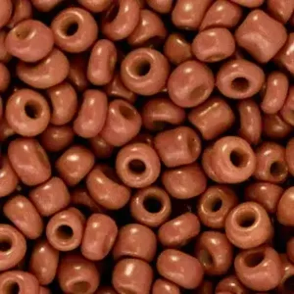 Rocailles 2mm Deep Terracotta Brown