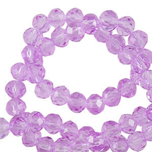 Facet kralen 4x3mm top quality Paisley purple