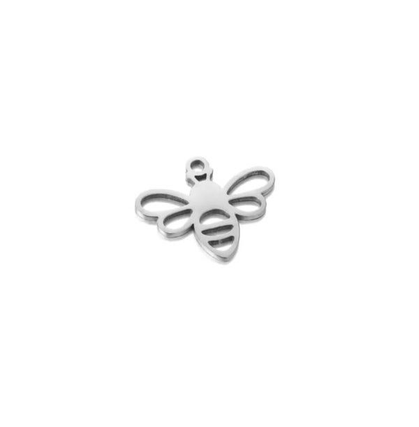 Stainless steel bedel Bij Zilver