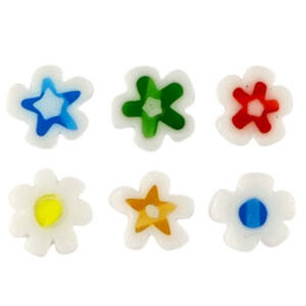 Millefiori glaskralen flower multicolour