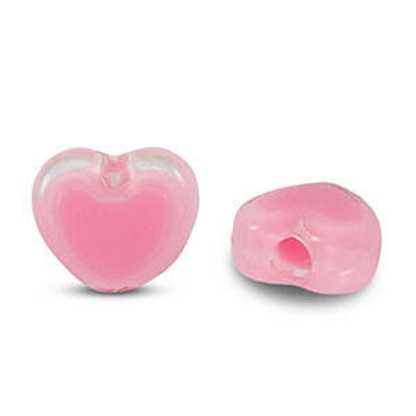 Acryl kralen Pink heart