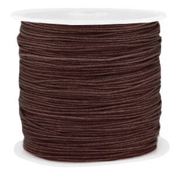 Macramé draad 1mm chocolate brown