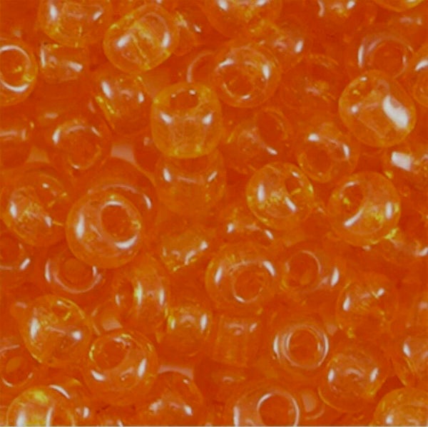 Rocailles 4mm Transparent Warm Orange