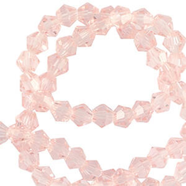 Bicone facet kralen 4mm Azalea pink