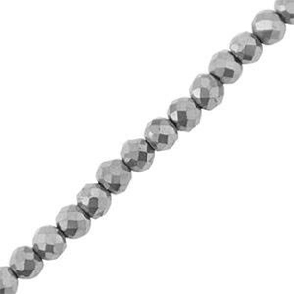 Hematite kralen facet geslepen 3mm Silver