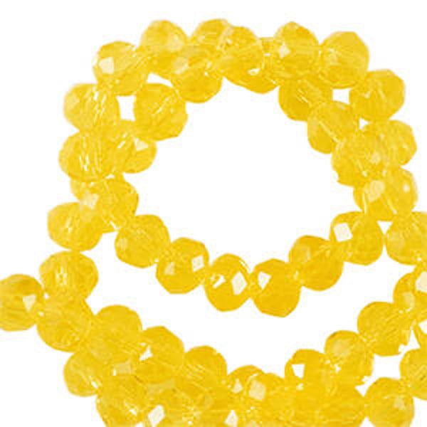 Facet kralen top quality 4x3mm Freesia yellow