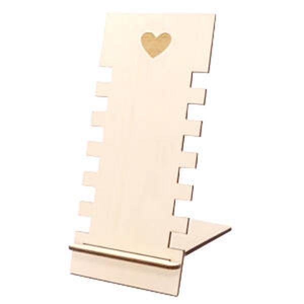 Sierraden display hout goud hartje