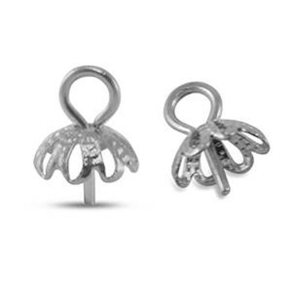 Eindkapjes kralen Stainless steel Zilver