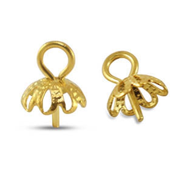 Eindkapjes kralen Stainless steel Goud