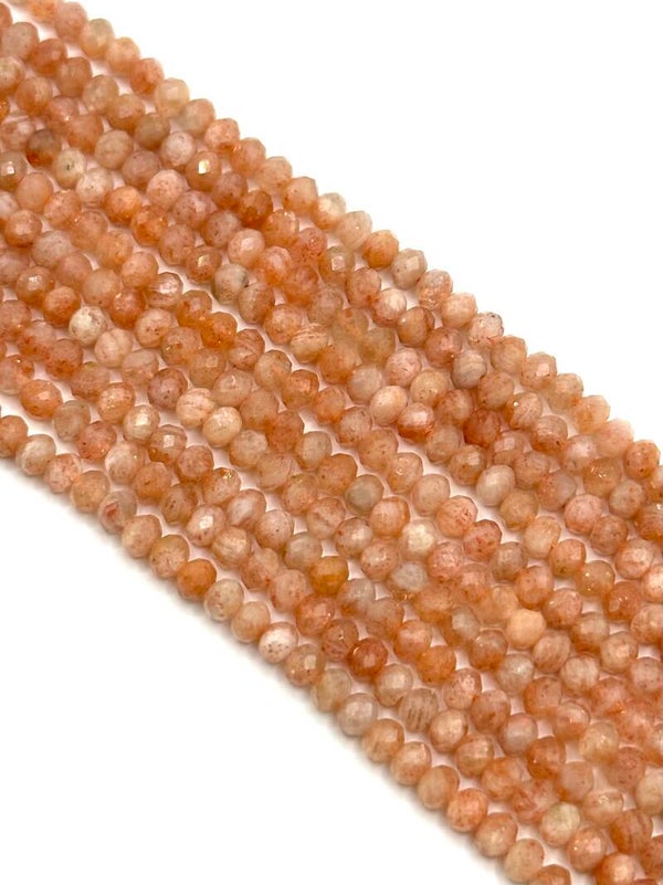 Natuursteen facet ovaal 3x4mm Zonnesteen