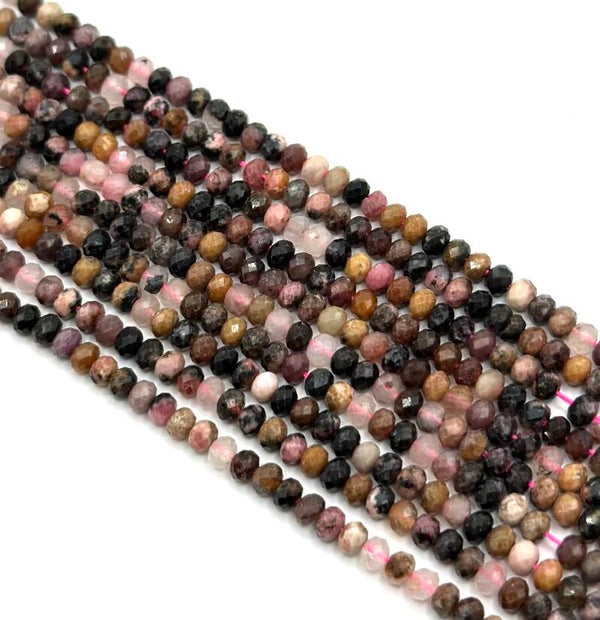 Natuursteen facet ovaal 3x4mm Rhodocrosiet
