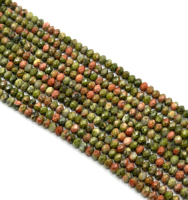 Natuursteen facet ovaal 3x4mm unakiet