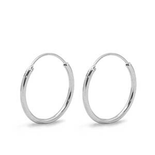 DQ creolen 20mm zilver