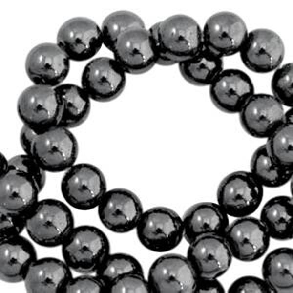 Hematite kralen 4mm Anthracite grey