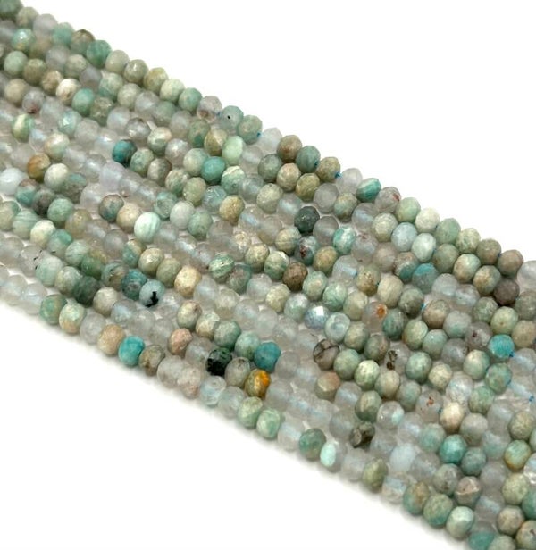 Natuursteen facet ovaal 3x4mm Amazoniet