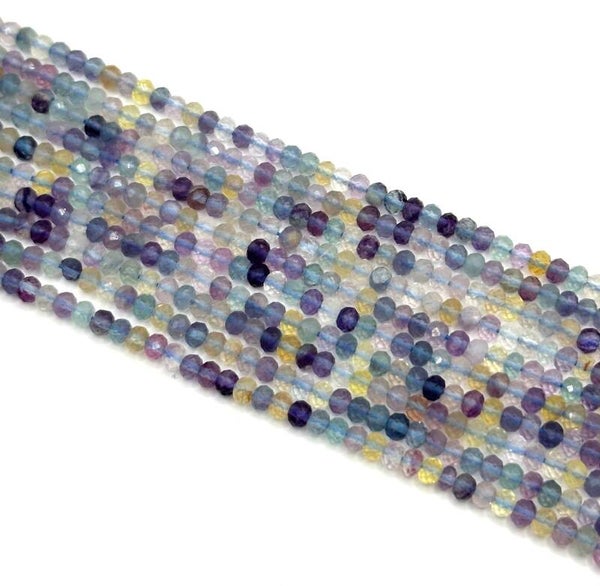 Natuursteen facet ovaal 3x4mm Fluoriet