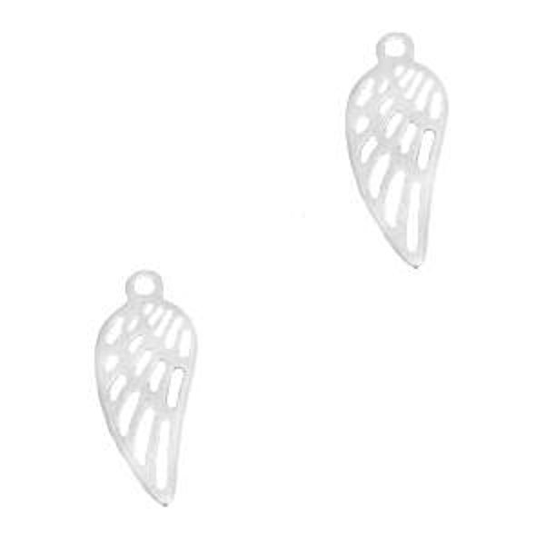 Bedel stainless steel Angel wing zilver