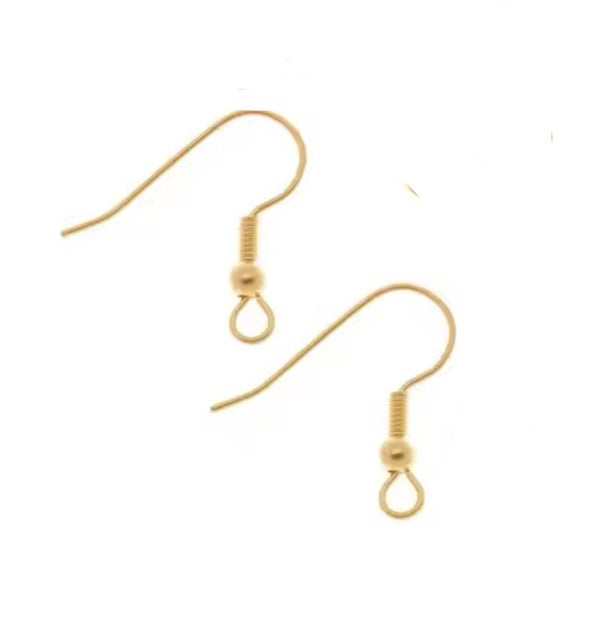 Stainless steel oorhaakjes Goud 2 stuks