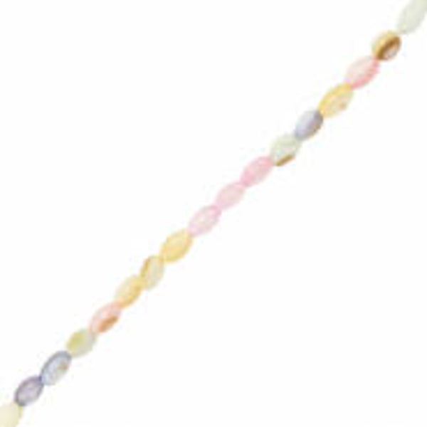 Schelp kralen oval 5x3 Pastel multicolor