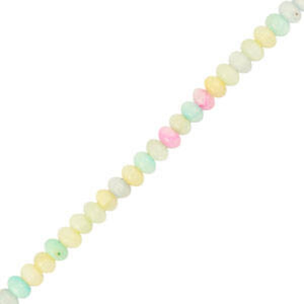 Schelp kralen rondelle pastel multicolor