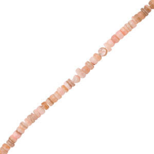 Schelp kralen disc Pink -sand brown