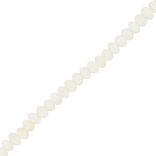 Schelp kralen rondelle white
