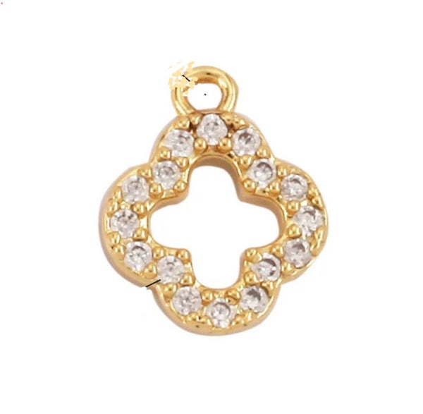 Zirkonia klaver Goud